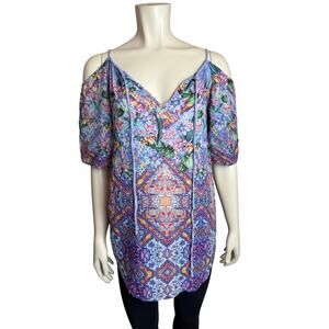 Nanette Lepore Swim cover-up top floral size XS/S